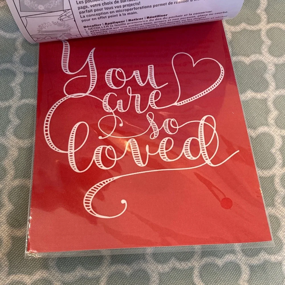 Darice You are so Loved Adhesive Screen Stencil NEW
